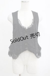 axes femme / レース切替ベスト M ブラック H-25-04-08-1064-AX-TO-NS-ZH