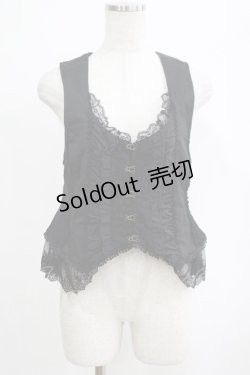 画像1: axes femme / レース切替ベスト M ブラック H-25-04-08-1064-AX-TO-NS-ZH