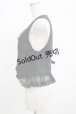 画像2: axes femme / レース切替ベスト M ブラック H-25-04-08-1064-AX-TO-NS-ZH
