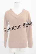 axes femme / Vネックニット M ブラウン H-25-04-08-1066-AX-TO-NS-ZH