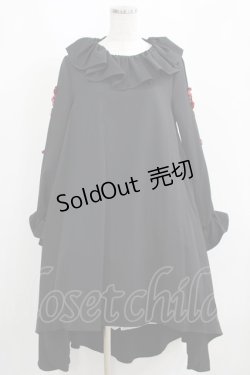 画像1: Qi Lolita（海外ロリータブランド） / フリルワンピース Free ブラック H-25-04-08-1007-GO-OP-NS-ZH