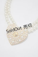 JESUS DIAMANTE / マリーハートパールチョーカー  ゴールド H-25-04-08-1068-JE-AC-NS-ZH