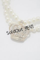 JESUS DIAMANTE / 王冠パールチョーカー  ゴールド/クリア H-25-04-08-1069-JE-AC-NS-ZH