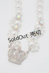 JESUS DIAMANTE / 王冠パールチョーカー  ゴールド/ピンク H-25-04-08-1070-JE-AC-NS-ZH