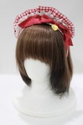 metamorphose / Chelseaフリルカチューシャ(ギンガム)  レッド H-25-04-08-1073-ME-AC-NS-ZH