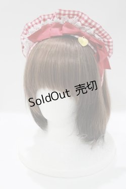 画像1: metamorphose / Chelseaフリルカチューシャ(ギンガム)  レッド H-25-04-08-1073-ME-AC-NS-ZH