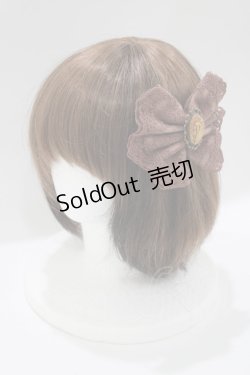 画像1: metamorphose / カメオリボンバレッタ  ブラウン H-25-04-08-1078-ME-AC-NS-ZH