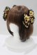 画像1: metamorphose / ハートひょう柄リボンヘアコーム  ブラウン H-25-04-08-1079-ME-AC-NS-ZH (1)