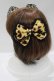 画像2: metamorphose / ハートひょう柄リボンヘアコーム  ブラウン H-25-04-08-1079-ME-AC-NS-ZH (2)