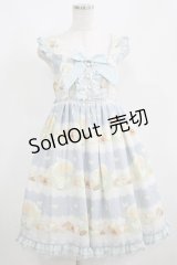 Dear Celine / クッキープリントジャンパースカート Free サックス H-25-04-08-1009-LO-OP-NS-ZH