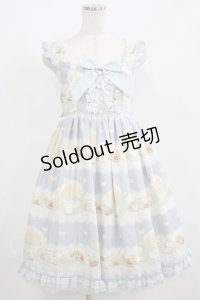 Dear Celine / クッキープリントジャンパースカート Free サックス H-25-04-08-1009-LO-OP-NS-ZH