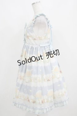 画像2: Dear Celine / クッキープリントジャンパースカート Free サックス H-25-04-08-1009-LO-OP-NS-ZH