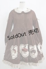 Lyre Ivy（海外ロリータブランド） / Coffee House of the Catsワンピース L ブラウン H-25-04-08-1011-GO-OP-NS-ZH