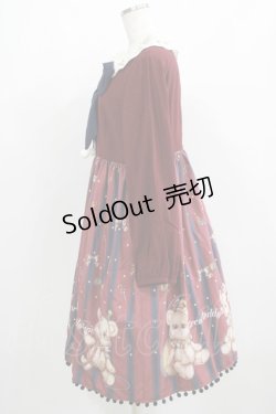 画像2: Cute Q（海外ロリータブランド） / Circus Teddy Bearワンピース Free ボルドー H-25-04-08-1012-EL-OP-NS-ZH
