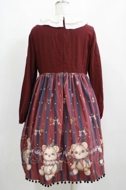 画像3: Cute Q（海外ロリータブランド） / Circus Teddy Bearワンピース Free ボルドー H-25-04-08-1012-EL-OP-NS-ZH