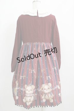 画像3: Cute Q（海外ロリータブランド） / Circus Teddy Bearワンピース Free ボルドー H-25-04-08-1012-EL-OP-NS-ZH