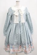 Larmes d'Anges（海外ロリータブランド） / テディベアプリントワンピース L ミント H-25-04-08-1002-GO-OP-NS-ZH