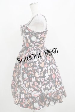 画像2: metamorphose / ビスケット柄リボンジャンパースカート Free ブラック H-25-04-08-1014-ME-OP-NS-ZH
