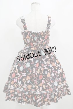 画像3: metamorphose / ビスケット柄リボンジャンパースカート Free ブラック H-25-04-08-1014-ME-OP-NS-ZH