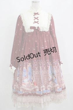 画像1: Honey Honey（海外ロリータブランド） / Cats' Astrologyワンピース S ボルドー H-25-04-08-1021-EL-OP-NS-ZH