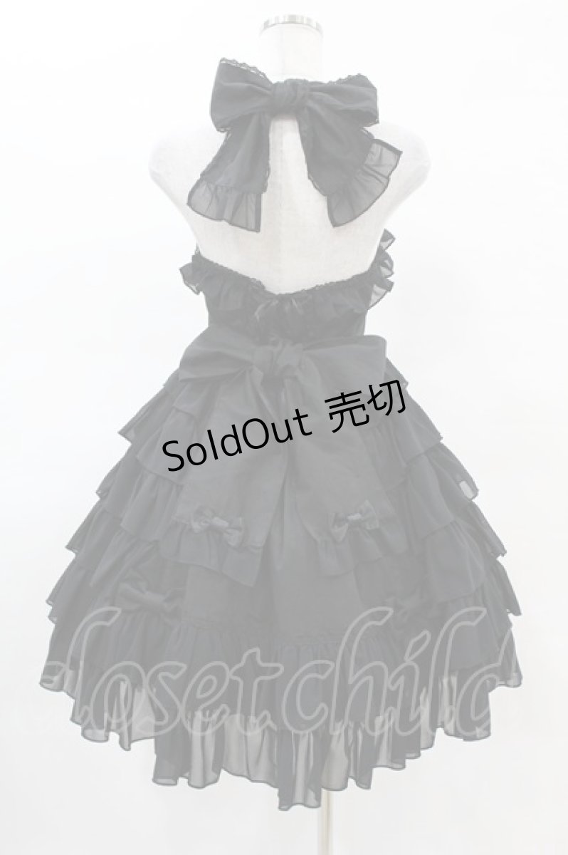 画像2: Angelic Pretty / ふんわりフリルホルタージャンパースカート Free ブラック H-25-04-08-001-AP-OP-NS-ZH (2)