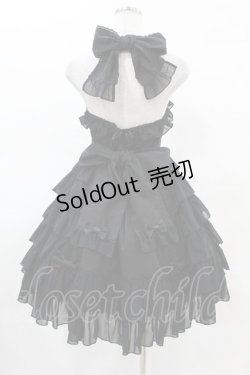 画像2: Angelic Pretty / ふんわりフリルホルタージャンパースカート Free ブラック H-25-04-08-001-AP-OP-NS-ZH