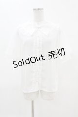 axes femme kawaii / ドットチュール半袖ブラウス M オフ H-25-04-08-007-AX-BL-NS-ZH