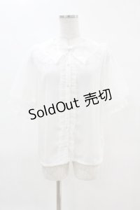 axes femme kawaii / ドットチュール半袖ブラウス M オフ H-25-04-08-007-AX-BL-NS-ZH