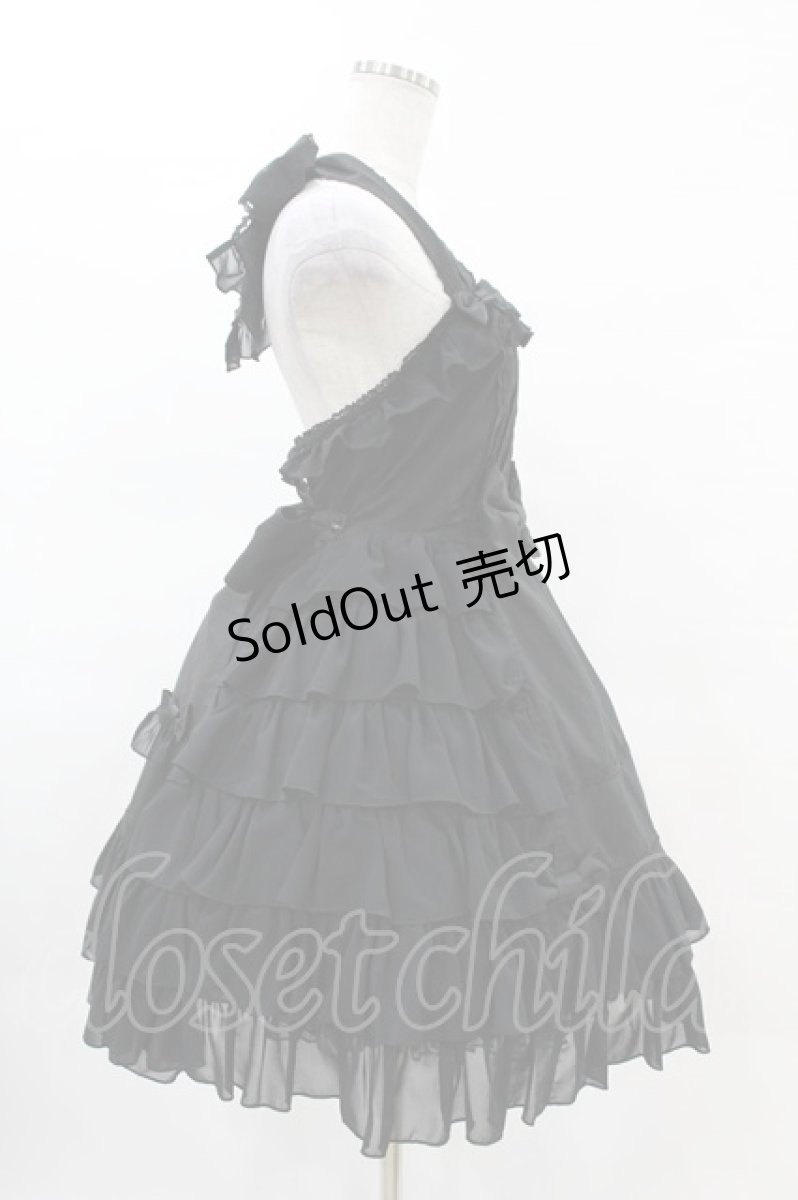 画像3: Angelic Pretty / ふんわりフリルホルタージャンパースカート Free ブラック H-25-04-08-001-AP-OP-NS-ZH (3)