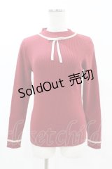 Fi.n.t / 配色リボンタイリブニットプルオーバー Free RED H-25-04-08-008-CA-TO-NS-ZH