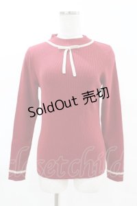 Fi.n.t / 配色リボンタイリブニットプルオーバー Free RED H-25-04-08-008-CA-TO-NS-ZH