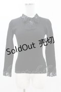 F&A / レースボウタイリブニットプルオーバー Free BLACK H-25-04-08-009-LO-TO-NS-ZH