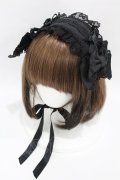 Angelic Pretty / クロスリボンチュールレースヘッドドレス  ブラック H-25-04-08-019-AP-AC-NS-ZH