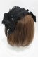 画像2: Angelic Pretty / クロスリボンチュールレースヘッドドレス  ブラック H-25-04-08-019-AP-AC-NS-ZH (2)