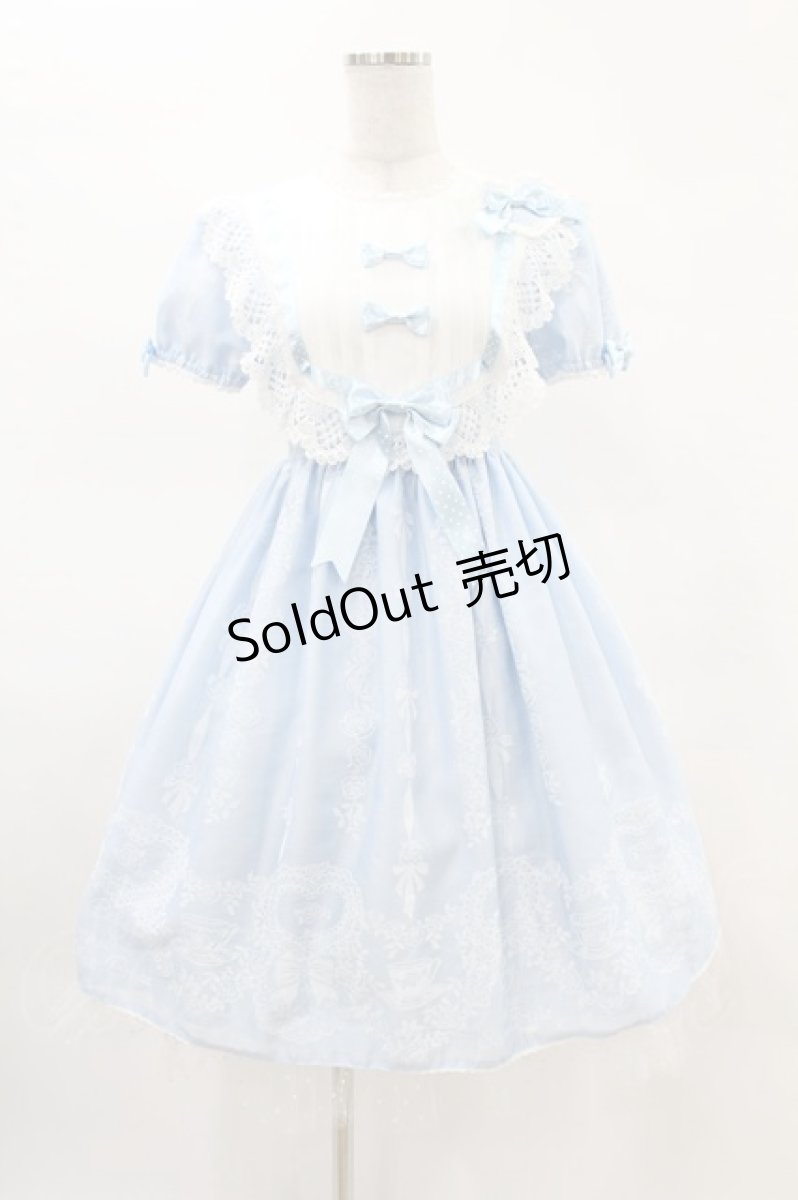 画像1: BABY,THE STARS SHINE BRIGHT / Sugar Rose Tea Timeプリントワンピース Free サックス H-25-04-08-002-BA-OP-NS-ZH (1)
