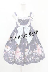 BABY,THE STARS SHINE BRIGHT / くみゃちゃんのキラキラMilky Way柄ジャンパースカートII Free ネイビー H-25-04-09-037-BA-OP-NS-ZH
