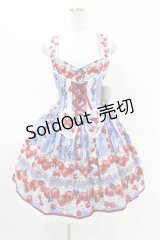 BABY,THE STARS SHINE BRIGHT / Strawberry’s Heart Drops柄ジャンパースカートI Free ブルー H-25-04-09-038-BA-OP-NS-ZH