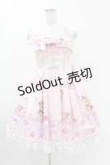BABY,THE STARS SHINE BRIGHT / くみゃちゃんのキラキラMilky Way柄ジャンパースカートI Free ピンク H-25-04-09-042-BA-OP-NS-ZH