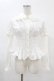 画像1: Angelic Pretty / リボンちゃんシャーリング付け袖ブラウス Free オフ H-25-04-09-055-AP-BL-NS-ZH (1)