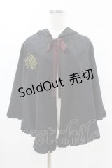 with PUJI（海外ロリータブランド） / 刺繍マント free ブラック H-25-04-09-061-PU-TO-NS-ZH