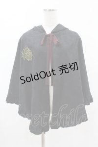 with PUJI（海外ロリータブランド） / 刺繍マント free ブラック H-25-04-09-061-PU-TO-NS-ZH