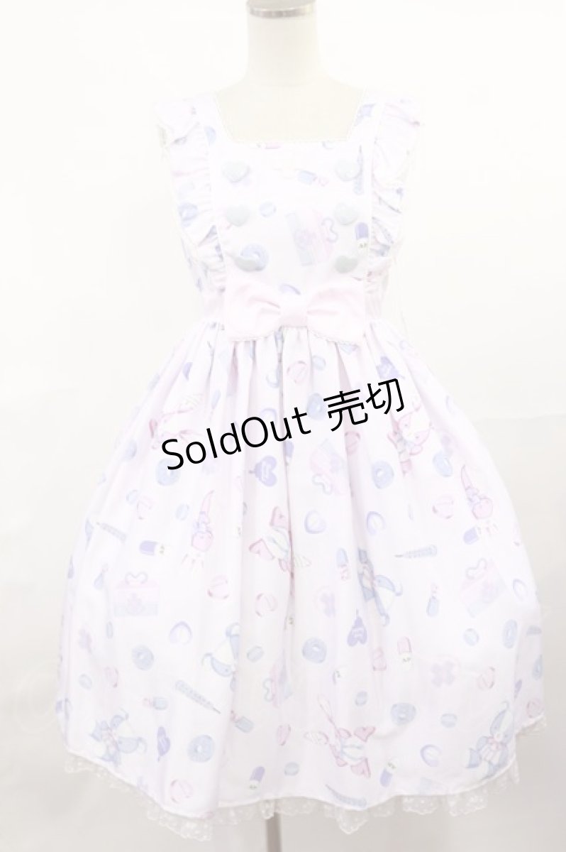 画像1: Angelic Pretty / Fancyホスピタルジャンパースカート Free ピンク H-25-04-09-1004-AP-OP-NS-ZH (1)