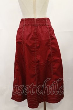 画像2: axes femme / 前釦刺繍入ミドルスカート M レッド H-25-04-09-1036-AX-SK-NS-ZH