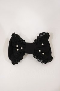Angelic Pretty / ホイップレースバレッタ  ブラック H-25-04-09-1044-AP-AC-NS-ZH