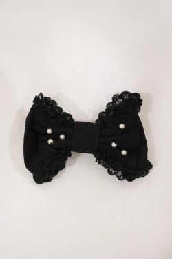 画像1: Angelic Pretty / ホイップレースバレッタ  ブラック H-25-04-09-1044-AP-AC-NS-ZH
