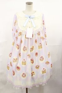 Angelic Pretty / Sweet Bakeryワンピース Free ピンク H-25-04-09-1010-AP-OP-NS-ZH