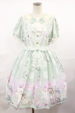画像1: Angelic Pretty / Romantic Catワンピース Free ミント H-25-04-09-1011-AP-OP-NS-ZH (1)