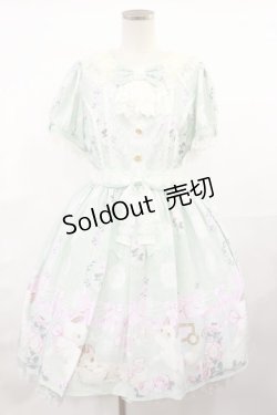 画像1: Angelic Pretty / Romantic Catワンピース Free ミント H-25-04-09-1011-AP-OP-NS-ZH