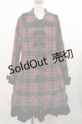 Heart E / チェックフリルコート Free ブラック H-25-04-09-1012-LO-CO-NS-ZH