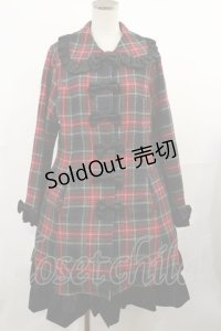 Heart E / チェックフリルコート Free ブラック H-25-04-09-1012-LO-CO-NS-ZH